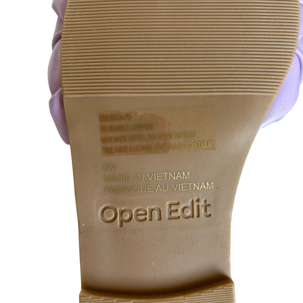 Open Edit Lucca Woven Purple Spray Lavender Slip On Slide Sandals Size 6 - Picture 6 of 6